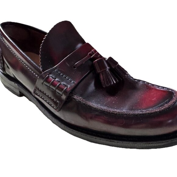 Church\'s Men\'s Handmade Burgundy Leather Loafers Size 9 main image 5